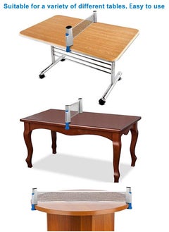 ISHWAZ Premium Retractable Table Tennis Net, Portable Ping Pong Net And Post 1.75M, Perfect for All Ping Pong Tables, Office Desk, Home Kitchen, Dining Table, Fits Any Tables, Easy To Install  - Image 4