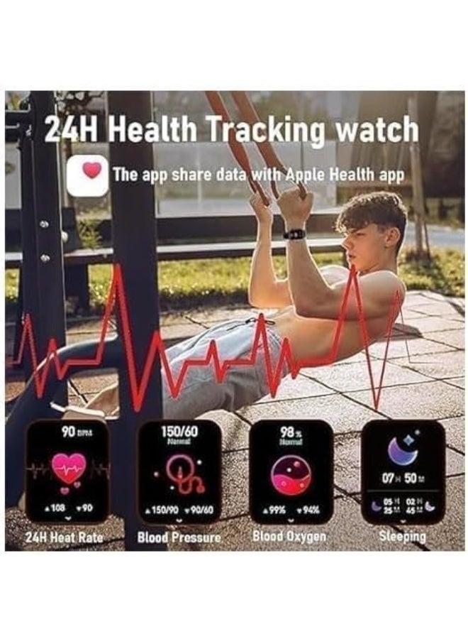 Series 10 Smartwatch Boys, Girls, Teens Men and Women Ultra HD Display, Bluetooth Call AI Voice Assistant Fitness Tracker Heart Rate Monitor, IP67 Waterproof Multi-Functional for Android & iOS - Image 2