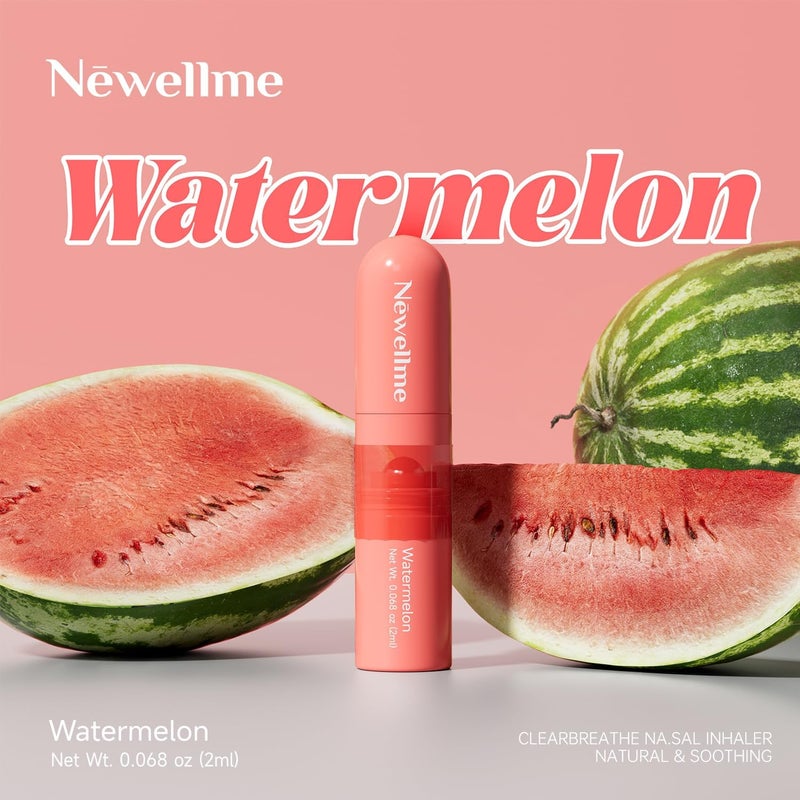 NEWELLME DualUse Aromatherapy Nasal Stick  3 Refreshing Scents Mint Watermelon Tropical for Sinus Relief Energy Boost  OnTheGo Comfort 6 Pack - Image 4
