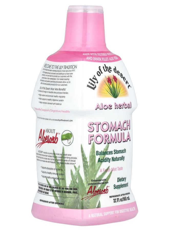 Lily Of the Desert Aloe Herbal Stomach Formula Fresh Mint 32 fl oz (960 ml)  - Image 2