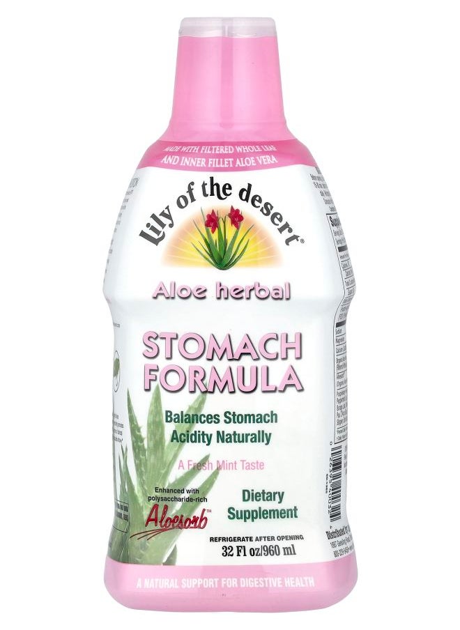 Lily Of the Desert Aloe Herbal Stomach Formula Fresh Mint 32 fl oz (960 ml)  - Image 1