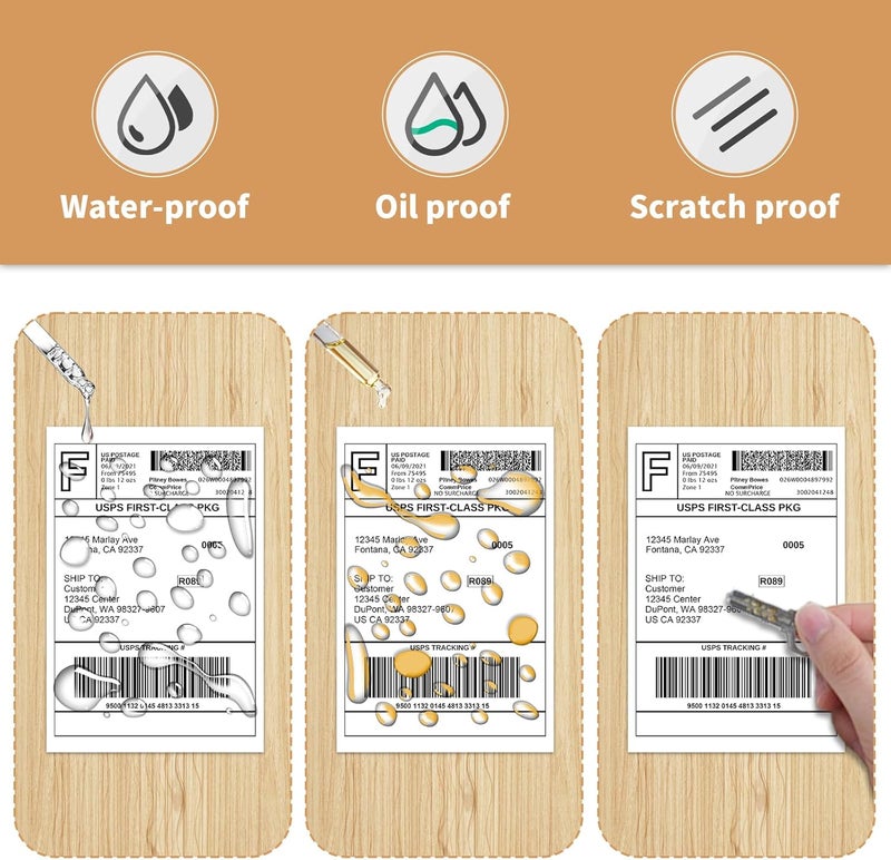 MBLABEL 4"x6" ملصقات حرارية مباشرة، ملصقات حرارية مطوية على شكل مروحة، ورق ملصقات شحن متوافق مع Rollo، MUNBYN، iDRPT، Polono، Zebra، لاصق دائم (4000 ملصق) - Image 4