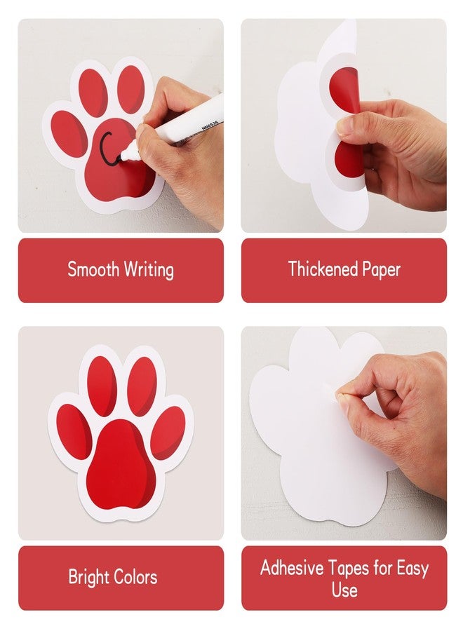 Vuzvuv 60 Pcs 6 Inch Large Colorful Paw Prints Paper Cutouts for for Students Educational School Classroom Bulletin Board Decorations for Dog Cat Paw Theme Party Supplies and Craft Wall Decor - Image 3