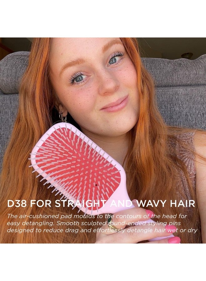 Denman Detangling and Styling Paddle Hairbrush for Fast Detangling, and Quick Blow Drying and Styling (Pink Crush) D38 - Image 3
