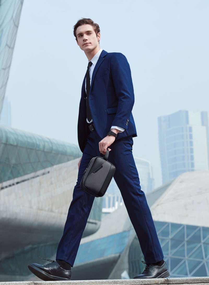 ARCTIC HUNTER Unisex Clutch Bag Durable Premium Water Resistant Carry All Bag with Multiple Pockets for Men and Women K00691 Black - Image 2