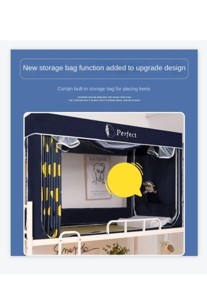 Arabest Bed Canopy Tents Curtain Blackout Curtain Single Bed Tent Curtain Student Shading Cloth Bed Canopy Mosquito Net Student Sleep Privacy Protection - Image 4