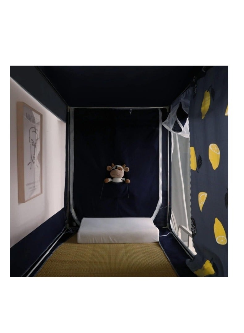 Arabest Bed Canopy Tents Curtain Blackout Curtain Single Bed Tent Curtain Student Shading Cloth Bed Canopy Mosquito Net Student Sleep Privacy Protection - Image 3