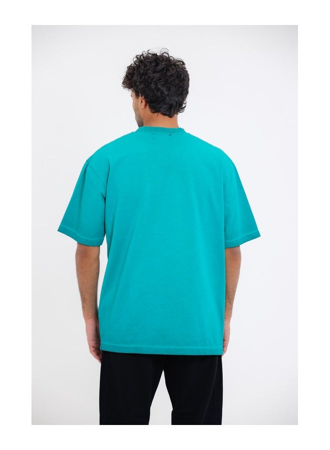WHITE RABBIT Chest Printed Cotton T-Shirt - Green - Image 2