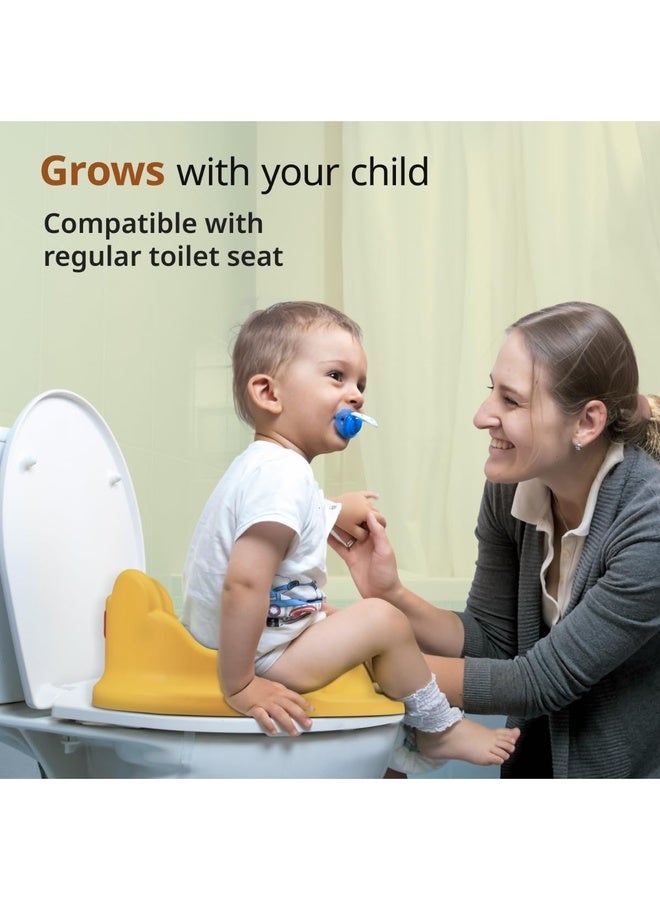 Luvlap Adaptable 2 in 1 Potty Training Seat for 1 + Year Child, Potty Trainer with DetachablePotty Bowl, Suitable for Potty Training of Boys & Girls (Orange & Yellow) - Image 4