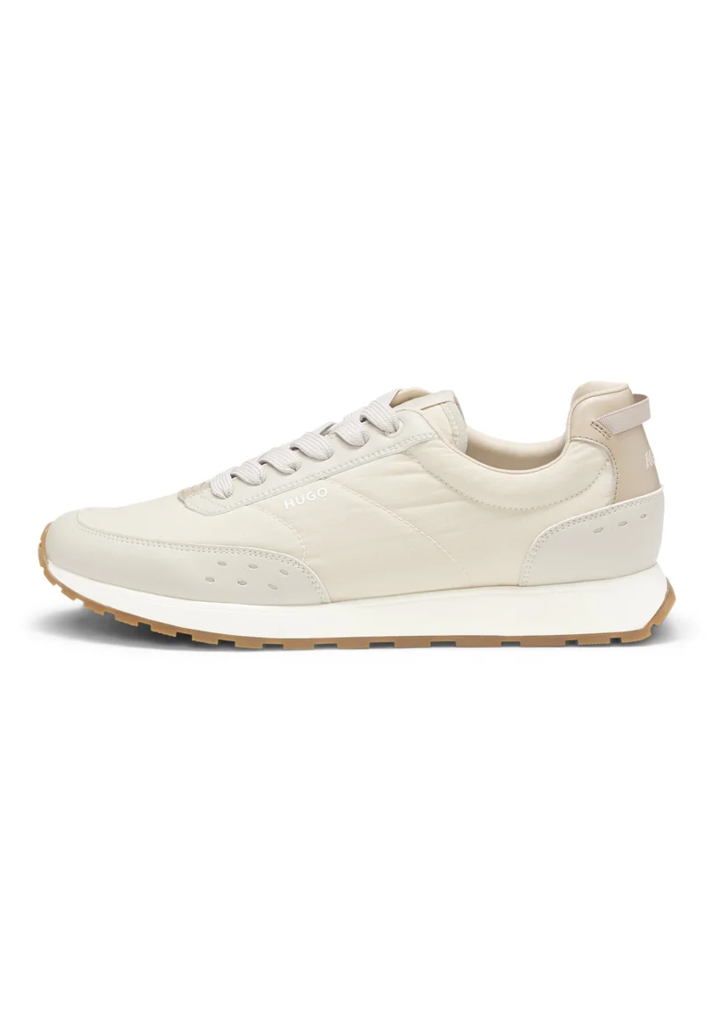 HUGO beige Running-inspired sneakers with zigzag detailing for Men | Best Price UAE