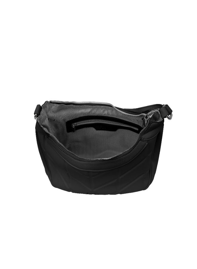 فوسكا شنطة Foska كتف نسائية جلد ناعم – تصميم كلاسيكي ومقابض طويلة لون أسود – مقاس 29.5x25.5 سم - Image 5