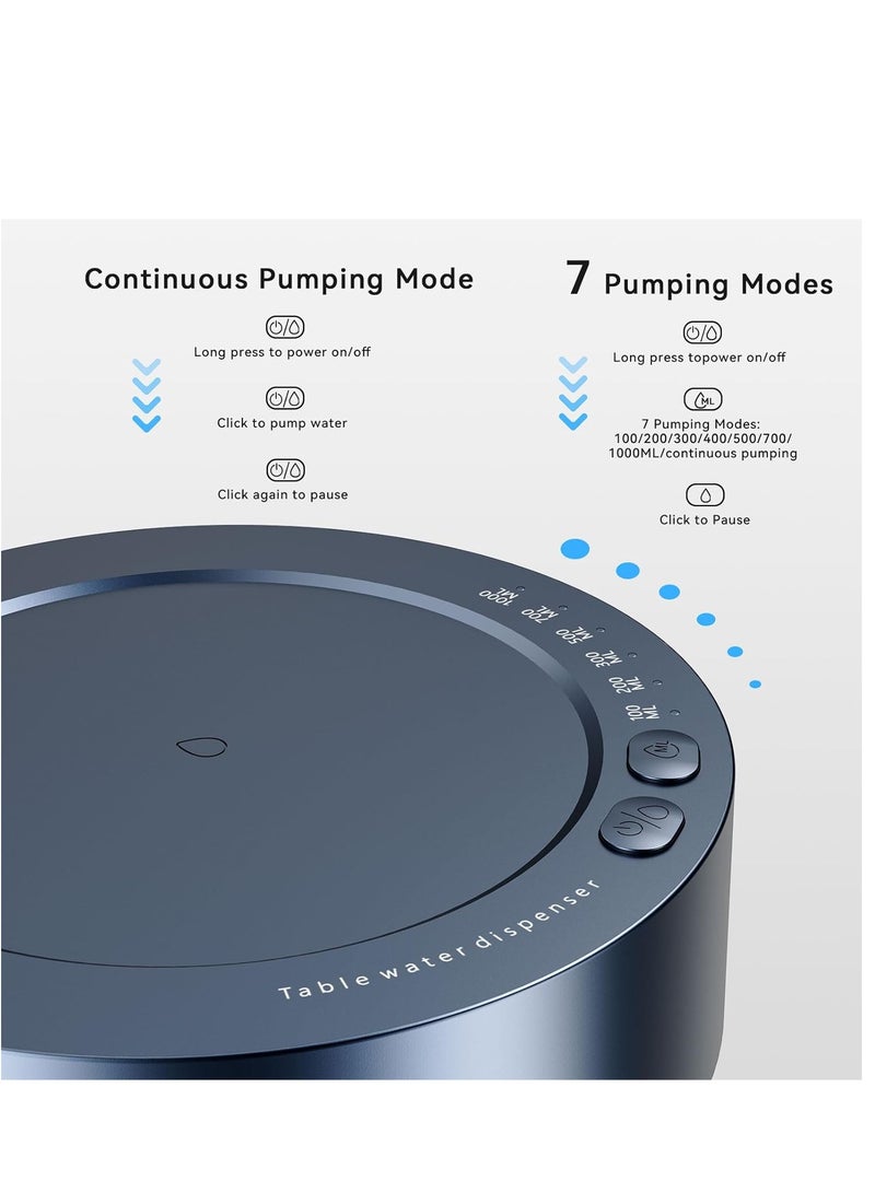 موزع مياه مع حامل رمادي داكن لـ 5 جالونات وزجاجات عالمية، موزع مياه شرب تلقائي - Image 5