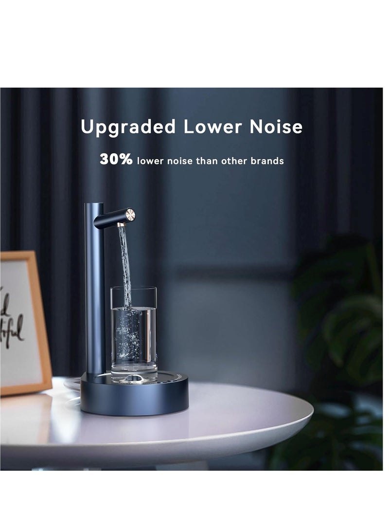 موزع مياه مع حامل رمادي داكن لـ 5 جالونات وزجاجات عالمية، موزع مياه شرب تلقائي - Image 3