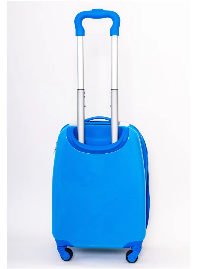 MNUK Unicorn Character Character Hard-Sided Polycarbonate Kids Trolley Bag-16 Inches-Blue