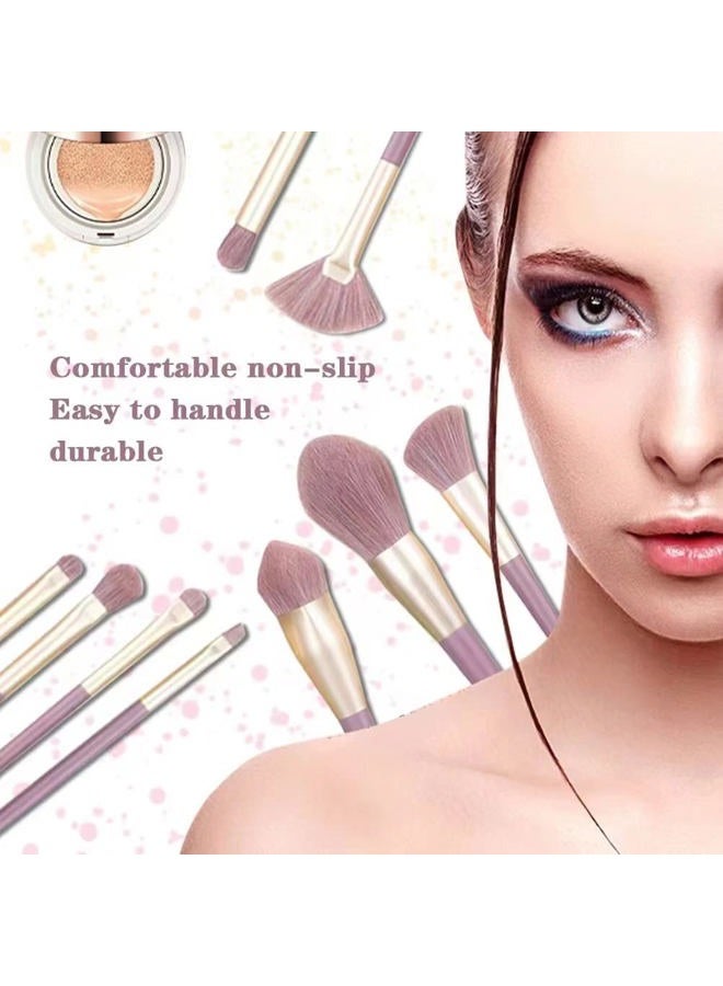 WOBEVB Makeup Brushes Set 11Pcs with Brush Cleaning Mat and Makeup Sponge Professional Face Powder Eye Shadow Powder Liquid Cream Kit - Image 2