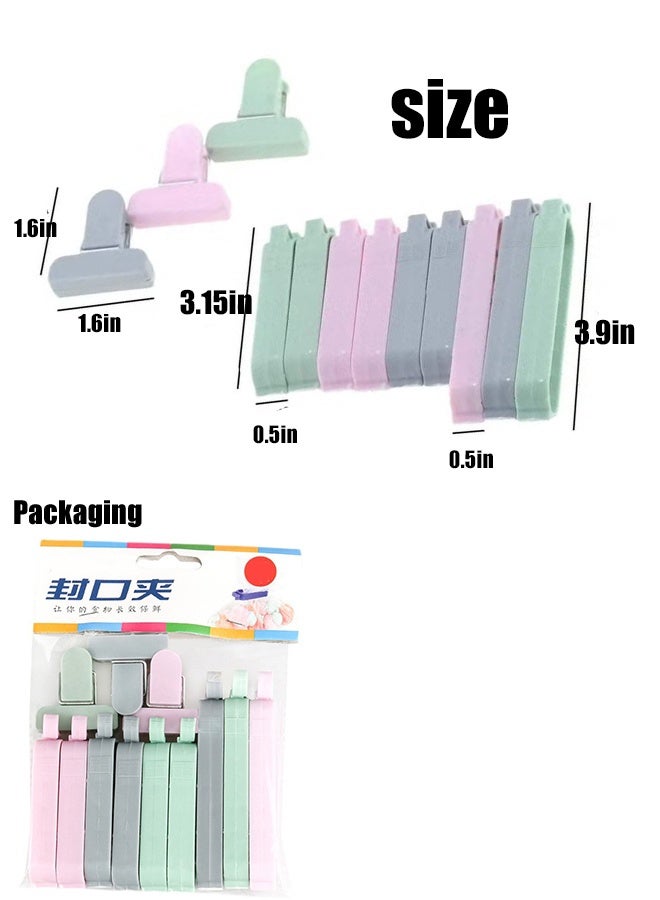 KANGLI 12 Pcs Sealing Clips, Food Sealing Clips Plastic Bag Sealing Clip Clamp Sealer for Kitchen, Snack Bag Clips, Crisp Packet Clip, Fresh Food Storage Clips Sealer, Colorful - Image 5