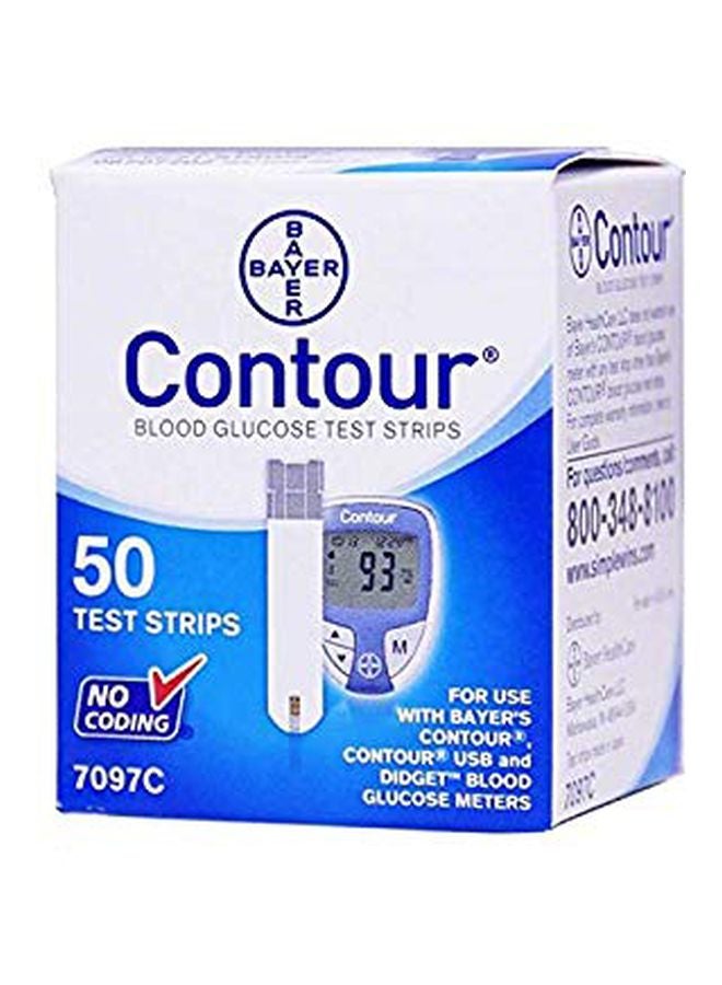 Pack Of 50 Blood Glucose Test Strips