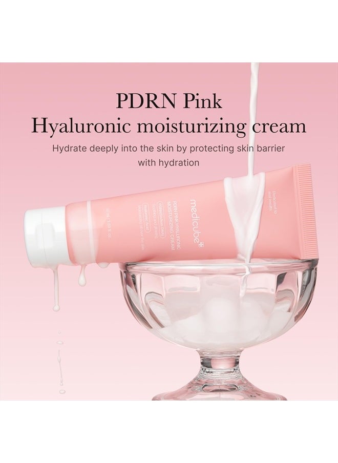 Medicube Salmon DNA PDRN Pink Hyaluronic Moisturizing Cream, Pink Soothing Cream, Hyaluronic acid, Niacinamide, Hydrating & Firming, Uneven Skin Tone, Pore Care, Korean Skincare | (50ml/ 1.69 fl.oz.)  - Image 2