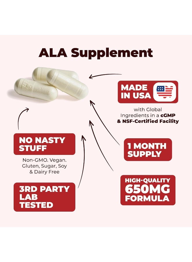 Vimerson Health Alpha Lipoic Acid - ALA Nerve Support Supplement 650mg - Image 4