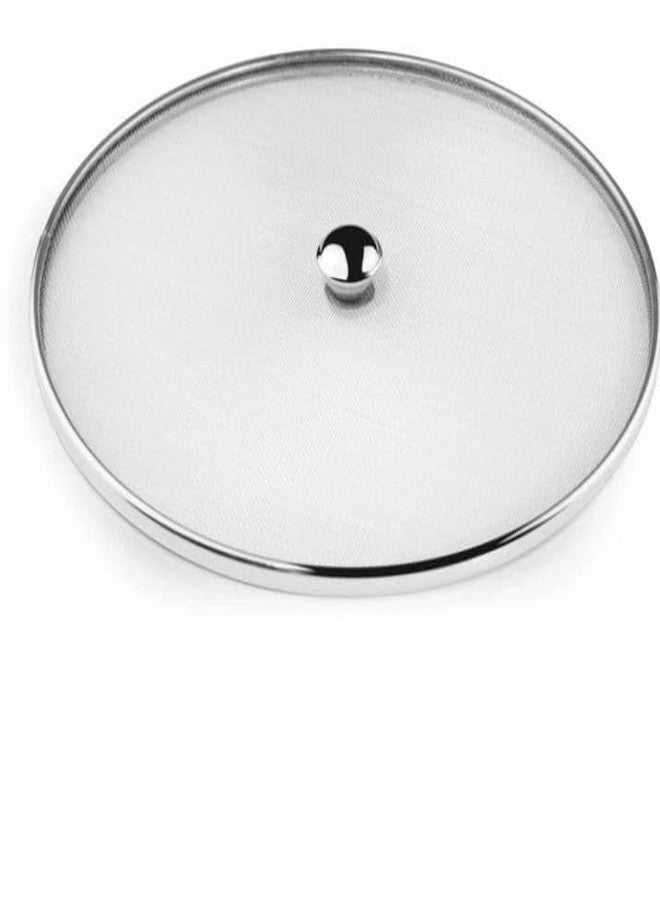 Pratap's Stainless Steel Net Cover Lid/Milk Cover/Pot Cover/Size-10(Pack of 1) - Image 1