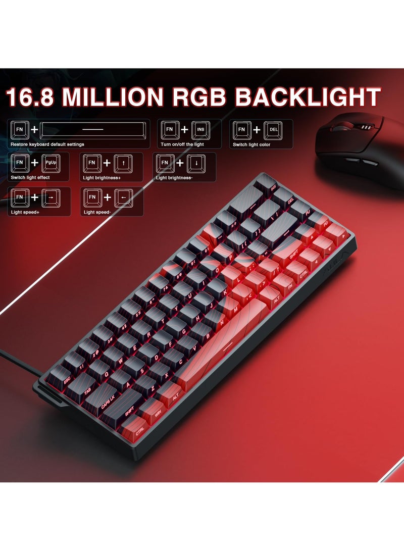 AULA AULA WIN68 HE MAX - Hall Effect Gaming Keyboard with Magnetic Switch, Adjustable Actuation Fast Trigger Mode, 8KHz Polling Rate, RGB Backlit Wired Mechanical Gaming Keyboard  - Image 5