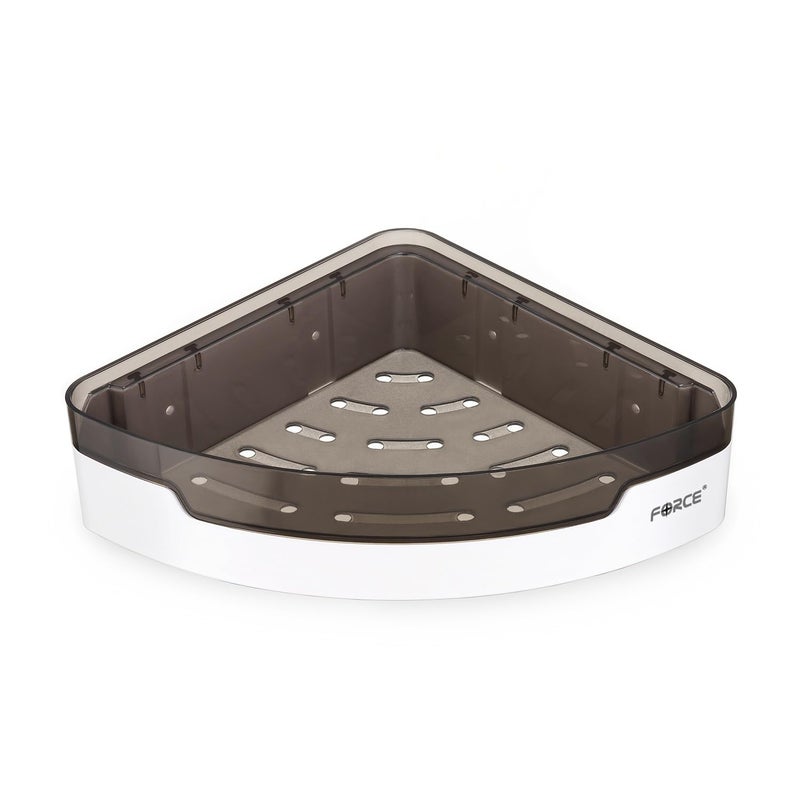 Force Unbreakable ABS Plastic Bathroom Corner Shelf | Heavy-Duty Wall-Mounted Storage Rack | Rust-Proof, Waterproof & Space-Saving Organizer for Bathroom & Kitchen | Modern & Durable Design - Image 3