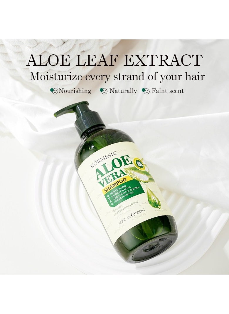 Kormesic Aloe Vera Shampoo - 500ml Soothing & Hydrating Shampoo  - Image 4