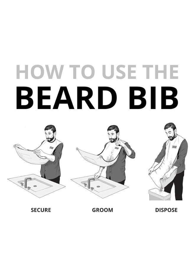 Beard King Beard Bib Apron - Gifts for Him, Stocking Stuffers for Men, Mens Gift, Black - Image 4