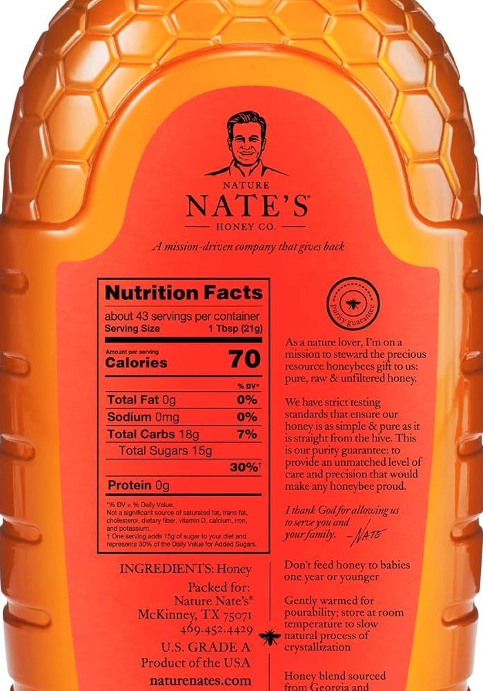 Nature Nate's Raw & Unfiltered Honey - 32 oz - Image 2