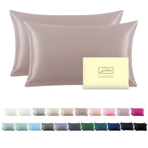 Silk Pillowcase for Hair and SkinSoftBreathable and Sliky 100 Standard Size Pillow Cases Set of 2Both Sides Natural Mulberry Silk Pillowcases with Hidden ZipperStandard Size 20X 262pcs