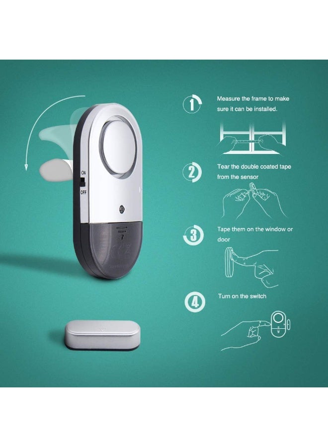 120 DB Loud Door and Window Open Alarm Sensor 3 Pack for Kids, Dementia Patients Safety, Burglar Anti-Theft Wireless Security Alarms Keep Your Home, Pool, Cabinet, Business Safe - Image 4