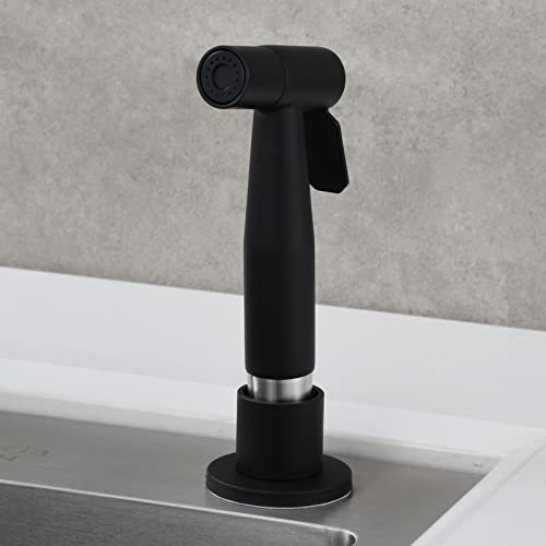 CIENCIA Kitchen Faucet Sprayer Stainless Steel Kitchen Sink Side Sprayer Set, Pull Out Spray Head with Side Sprayer Hose and Sprayer Holder, Black, WS030CF - Image 2