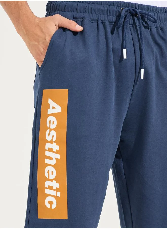 Styli Oversized Fit Varsity Print Joggers