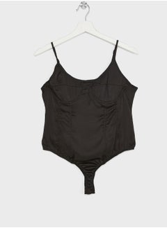 GLAMOROUS Strappy Satin Bodysuit  - Image 1
