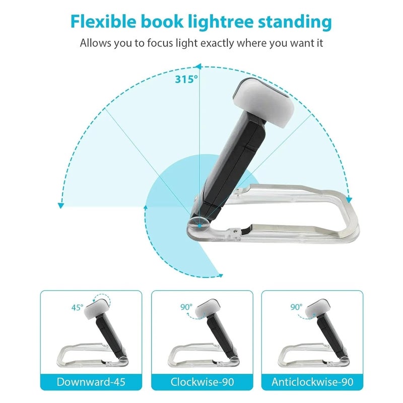 One94Store Book Lamp for Students USB Rechargeable LED Study Light 3 Light Modes ClipOn Portable EyeFriendly Black - Image 3