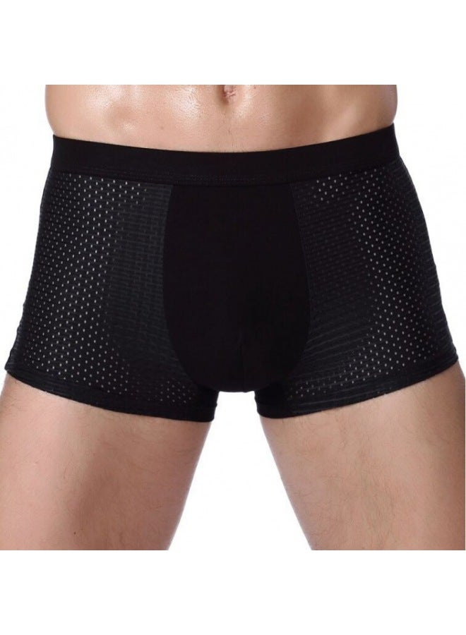 Explosive Men's Ice Silk Cool Mesh Underwear Breathable Quick-drying Seamless Sweat-absorbent Sports Boxers Thin Summer