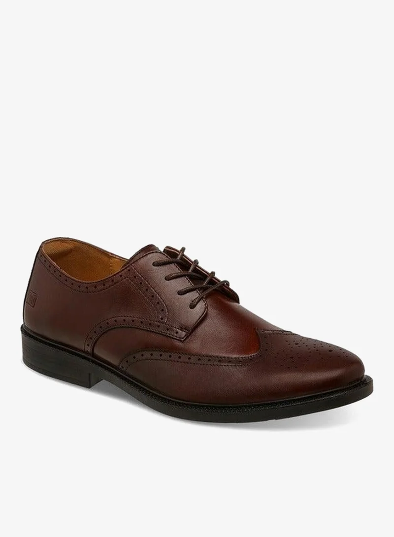 DUCHINI Men's Panelled Lace-Up Derby Shoes