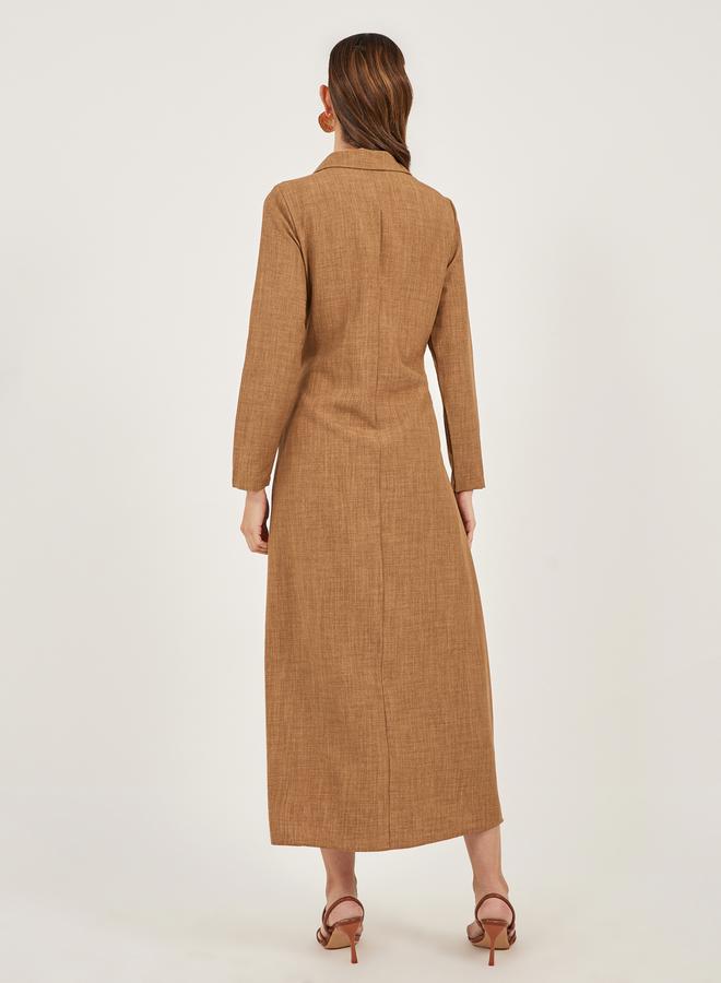 ستايلي فستان بياقة مطوي - Image 5