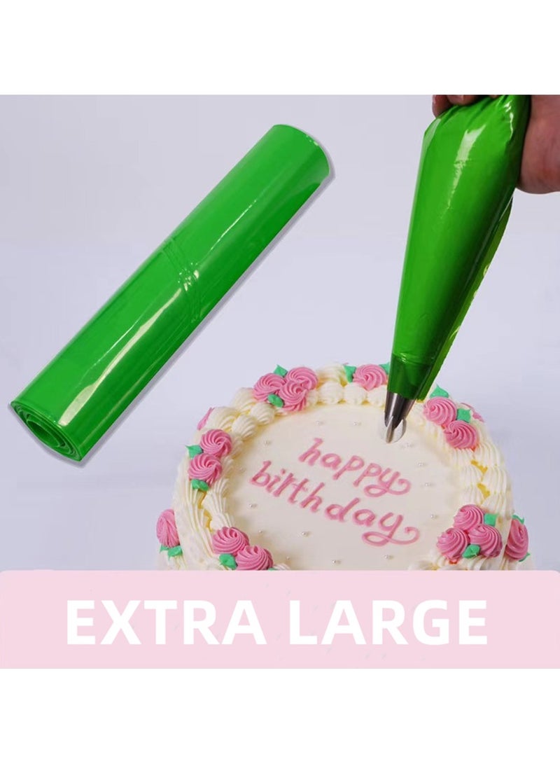 50pcs Heavy Duty Pipping Bags (21'') Disposable Thickened Plastic Pastry Bags For Icing And Frosting For DIY Cookie Making Cake Decorating Baking Tools Kitchen Gadgets Kitchen Accessories Green - Image 1