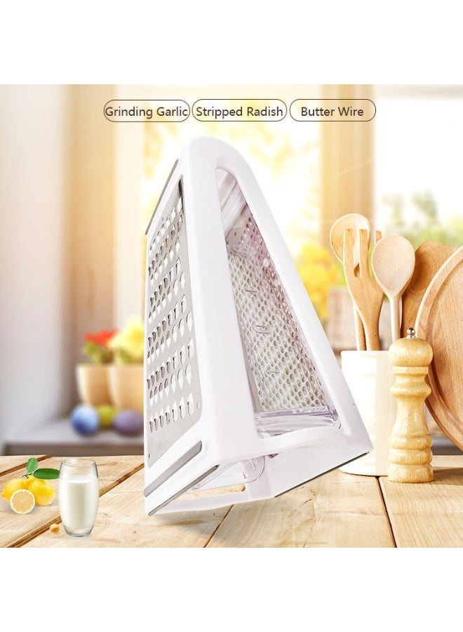 هومستر مقطعة البطاطس ثنائية الجانب -مزبدة الجبن المصنوعة من الفولاذ المقاوم للصدأ، أداة مطبخ متعددة الوظائف لتحضير الطعام بكفاءة، أسلوب القطع المتعدد للمواء المصنوعة من الفولاذ المقاوم للصدأ - Image 1