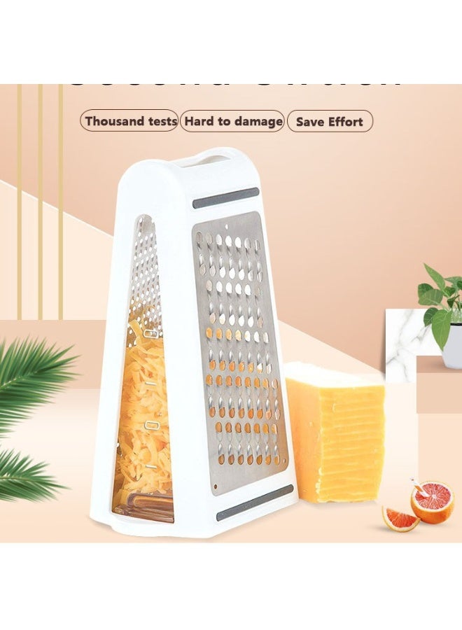 هومستر مقطعة البطاطس ثنائية الجانب -مزبدة الجبن المصنوعة من الفولاذ المقاوم للصدأ، أداة مطبخ متعددة الوظائف لتحضير الطعام بكفاءة، أسلوب القطع المتعدد للمواء المصنوعة من الفولاذ المقاوم للصدأ - Image 2