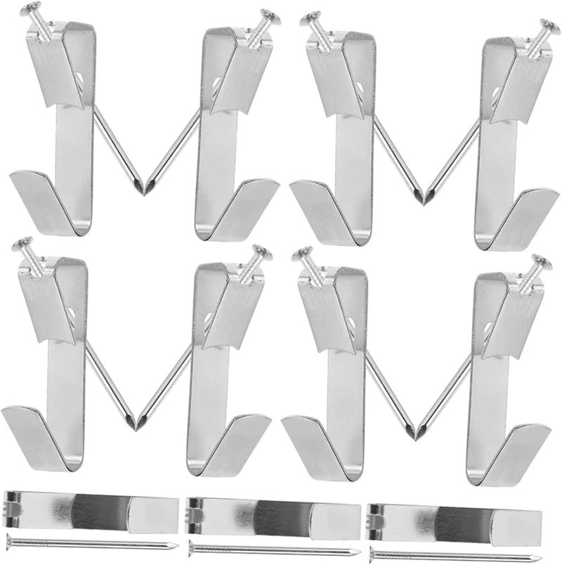 20 Sets Heavy Duty Picture Hooks Kit for Drywall Walls Photos Mirrors Canvas Decor - Image 2