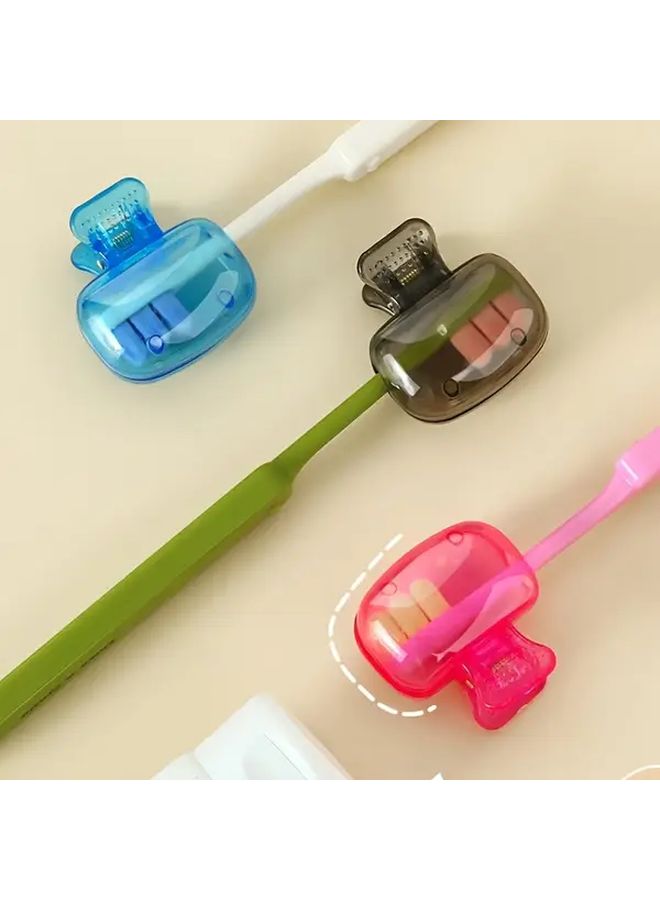 Red Portable Travel Toothbrush Holder Set With Protective Case And Accessories - Image 2