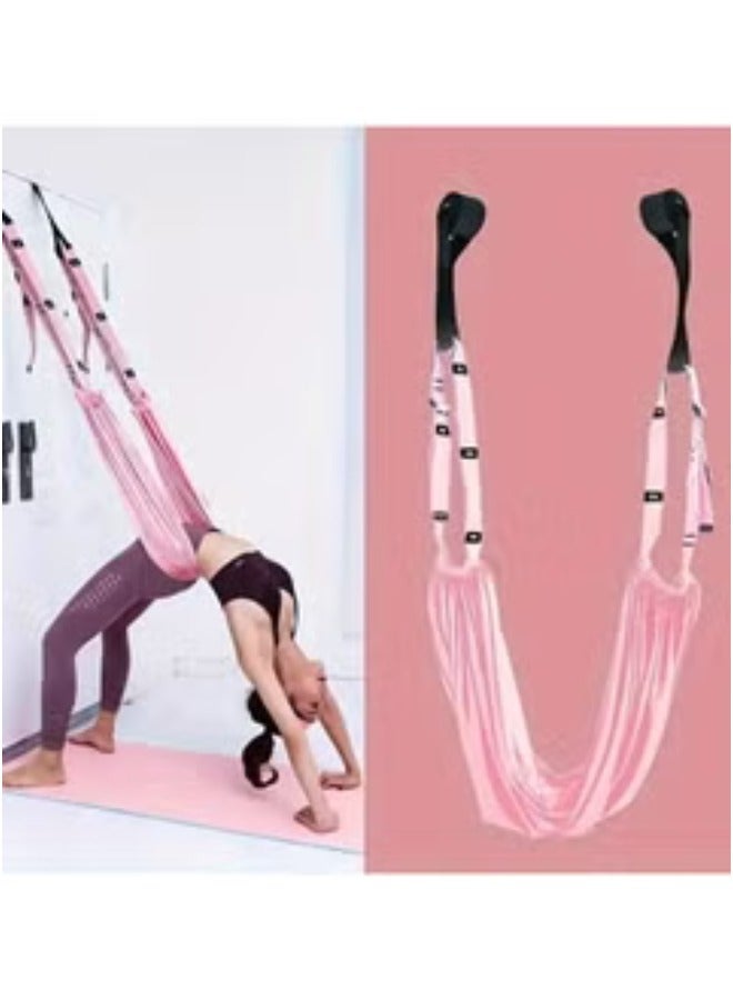 حبل مقاومة لليوغا، حزام مطاطي للخصر والظهر والساق، حزام يوجا للياقة البدنية، حزام تمدد لليوغا واللياقة البدنية، مدرب مساعدة لتمديد الساق، مدرب لليوغا، مدرب الخصر للياقة البدنية والرقص متعدد الألوان - Image 1