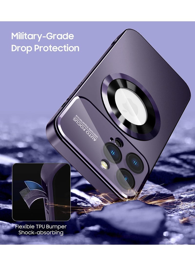 Y&D Applicable To Apple 12pro Matte Standard Leakage Magnetic Large Window Mirror Mobile Phone Protective Case - Image 4