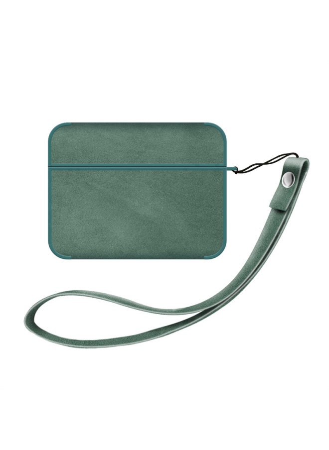 Generic - Luffy Reward Order Applies To Airpods4 For Apple Bluetooth Wireless Earphone Set 1/2/3 Generation Pro2 Leather Cartoon-Color:Leather Pattern Green Earphone Cover + Lanyard-Applicable Model:Airpods Pro2 - Image 1