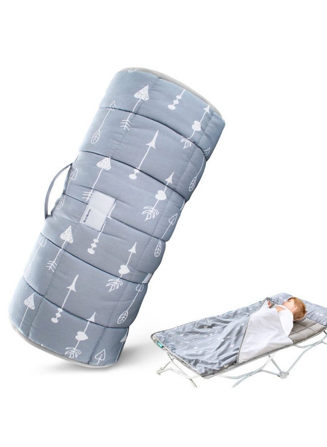 Biloban Nap Mat with Pillow and Fleece Blanket for Regalo My Cot/Joovy Travel Cot, Super Soft & Skin Friendly, Perfect Kids Sleeping Mats/Sleeping Bag for Preschool Daycare Boys and Girls, Grey - Image 1
