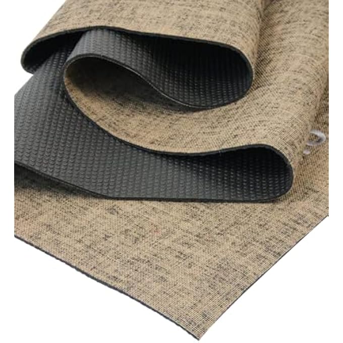 Giino Natural Jute Yoga Mat -Thick Yoga Mat - Organic Jute Exercise Mat - Large Non Slip - For All Yoga Pilates Floor Exercise - Image 2