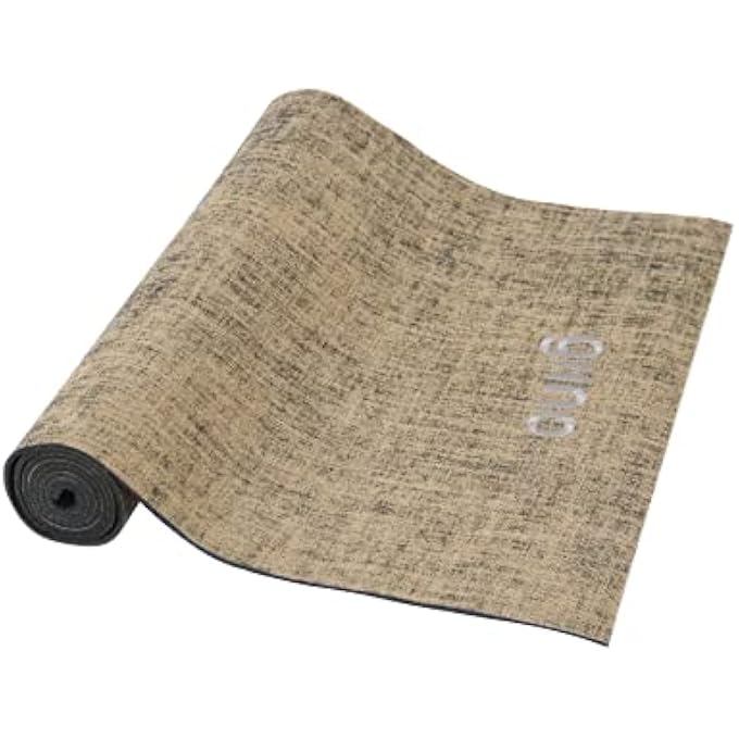 Giino Natural Jute Yoga Mat -Thick Yoga Mat - Organic Jute Exercise Mat - Large Non Slip - For All Yoga Pilates Floor Exercise - Image 3