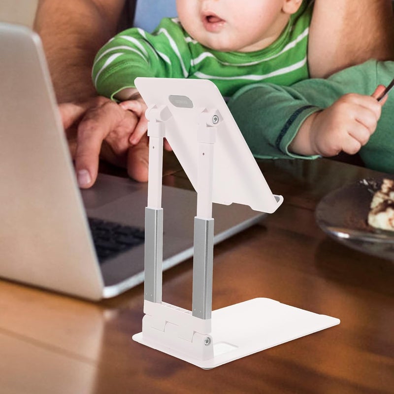 Vaguelly Adjustable Aluminum Alloy Tablet Stand with Lift Function Universal Multi-Angle Tablet and Laptop Holder for Desktop Use Portable Metal Organizer for Office and Home - Image 4